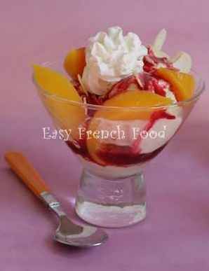 Peach Melba Recipe - French Ice Cream Dessert Sundae Peach Melba Dessert, Peach Melba Recipe, Gourmet Chocolate Desserts, French Ice Cream, Sundae Dessert, Peach Melba, Peach Recipes, Ice Cream Dessert, Ice Cream Pops