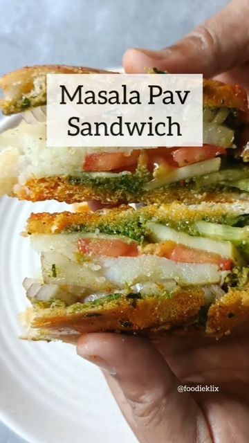 Pav Sandwich, Masala Pav, Sandwich Easy, Veg Sandwich, Mumbai Food, Vegetarian Breakfast Recipes, Tasty Recipe, Indian Street Food, Trending Recipes