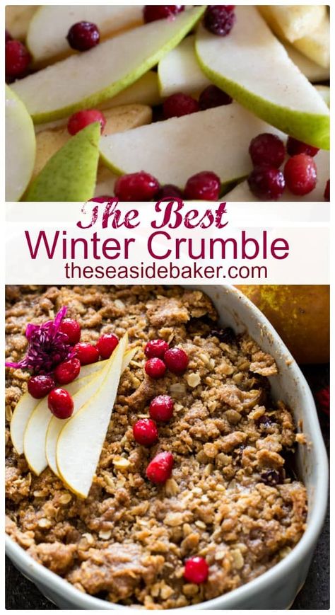 Fruit Crumble Recipe, Fruit Crisp Recipe, Crisp Desserts, Fruit Desserts Easy, Cranberry Dessert, Winter Dessert Recipes, Fruit Crumble, Fruit Crisp, Fruit Cobbler