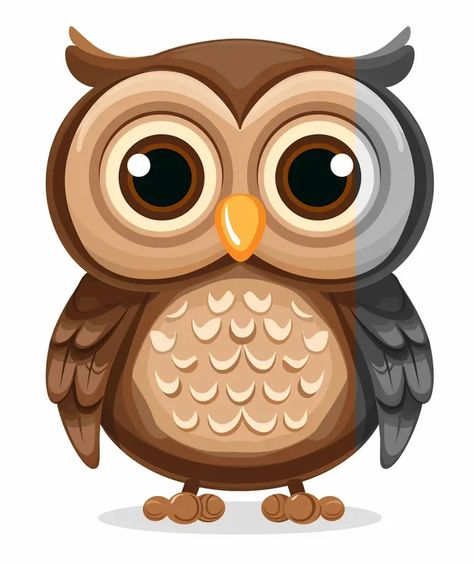 Full Color Image in ai-img-gen.com 🔸 Cute cartoon owl vector, using simple shapes, clip art set with a white background, cute eyes and be... 🔸 From Midjourney AI Image Wings Folded, Orange Color Scheme, Cartoon Owl, Orange Color Schemes, Owl Vector, Background Cute, Owl Cartoon, Owl Pictures, Round Eyes