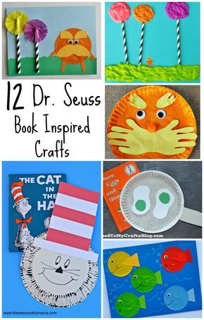 Dr. Seuss book inspired crafts for including (The Cat in the Hat, The Lorax, One Fish Two Fish Red Fish Blue Fish, Green Eggs and Ham and more) Book Inspired Crafts, Dr. Suess, Dr Seuss Art, Dr Seuss Preschool, Dr Seuss Classroom, Dr Seuss Activities, Dr Seuss Crafts, Seuss Classroom, Seuss Crafts