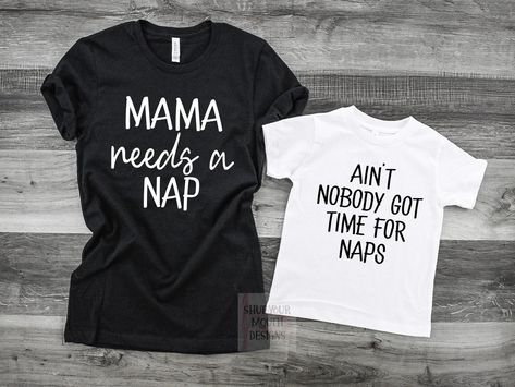 Mom Son Shirts, Mom And Son Shirts, Cute Matching Shirts, Nap Funny, Mommy Son Outfits, Funny Matching Shirts, Son Outfits, Cut Shirt Designs, Naps Funny