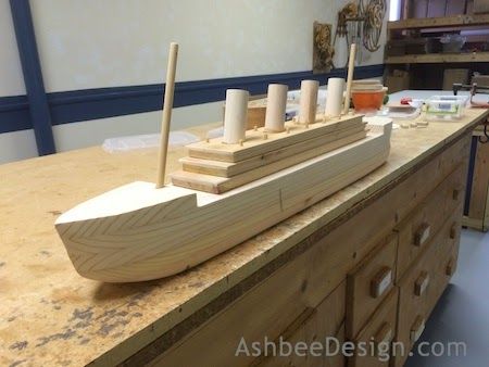 Ashbee Design: Taylor's Titanic Wooden Box Diy, Toy Boats, Wooden Toy Cars, Making Wooden Toys, Wood Toys Plans, Wooden Toys Plans, Wood Craft Projects, Wooden Boat Plans, Wood Wall Art Diy