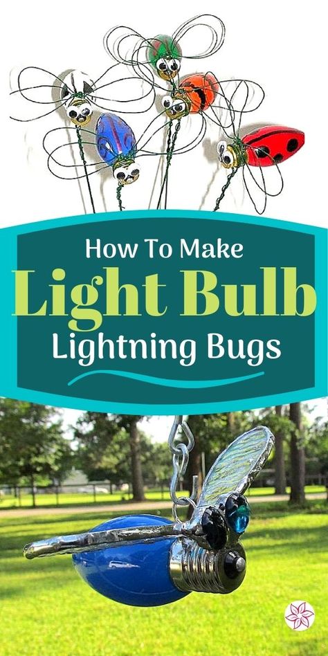 Diy Light Bulb Crafts, Bulb Garden, Glassware Garden Art, Light Bulb Art, Yard Art Crafts, Lightning Bugs, Light Bulb Crafts, Container Water Gardens, Recycled Christmas