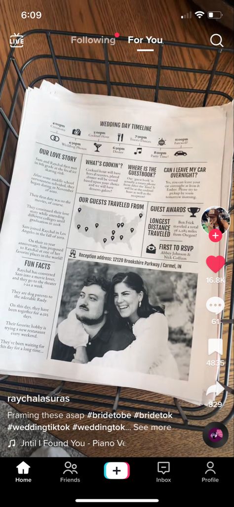 Wedding Handouts, Wedding Day Timeline, Cocktail Hour, Guest Book, Party Time, Wedding Inspo, Save The Date, Wedding Guest, Love Story