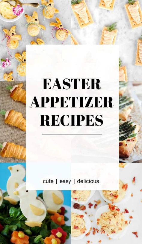 Easy Easter appetizer ideas for parties or family gatherings. Serve these appetizer recipes for brunch or dinner entertaining. You'll find fun food for kids as well as classic bunny shapes and more, here. Easter Appetizer Ideas, Appetizers For Easter, Appetizer Ideas For A Party, Easter Potluck, Easter Basket Treats, Easter Appetizers Easy, Easter Appetizer, Recipes For Brunch, Easy Easter Brunch