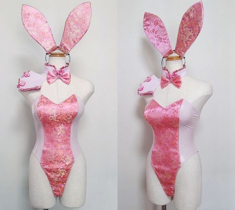 Plus Size Biker Shorts, Mandarin Dress, Bunny Outfit, Cute Lingerie, Pink Bunny, Kawaii Fashion Outfits, A Bunny, Lingerie Outfits, Pretty Lingerie