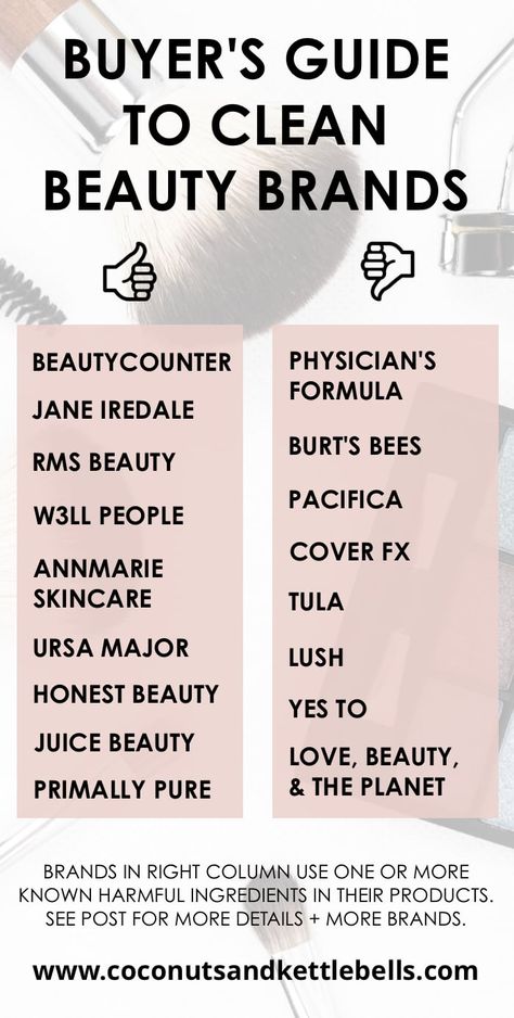 Best Clean Beauty Brands: Where to Start and What to Avoid - Coconuts and Kettlebells Non Toxic Cosmetics, Clean Non Toxic Makeup, Honest Beauty Skincare, Clean Skin Care Products, Clean Beauty Brands, Clean List, Non Toxic Makeup Brands, Toxic Makeup, Body Board