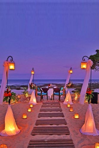 Most Popular Honeymoon Beach Ideas In 2018 ★ See more: https://www.weddingforward.com/honeymoon-beach/4 Night Beach Weddings, Honeymoon Images, Beach Front Wedding, Beach Wedding Bride, Wedding Bali, Romantic Backyard, Sunset Beach Weddings, Wedding Setup, Dream Beach Wedding