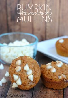 When I make these Pumpkin Chocolate Chip Muffins they are gone faster than they… White Chocolate Chip Muffins, Pumpkin Toffee, Pumpkin White Chocolate, Muffins Pumpkin, Can Pumpkin, Toffee Chocolate, Recipe Pumpkin, Pumpkin Chocolate Chip Muffins, White Chocolate Chip