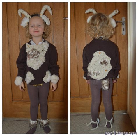 Diy Goat Costume, Goat Costume Diy, Goat Costume, Christmas Plays, Brown Jumpers, Christmas Goat, Charity Shop Finds, Pet Parade, Bee Costume