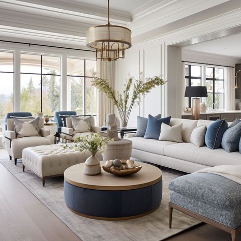 Balance Furniture, Lounge Decorating Ideas, Formal Sofa, Transitional Great Room, Classic Family Room, Transitional Interior Design Style, Lounge Decor Ideas, Transitional Sofa, Transitional Design Style