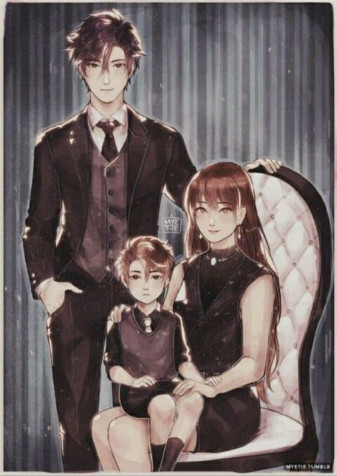 Jumin x MC Family Portrait Jumin X Mc, Jumin Han Mystic Messenger, Mystic Messenger Jumin, Mystic Messenger Comic, Mystic Messenger Fanart, Mystic Messenger Memes, Jumin Han, Anime Family, Anime Love Couple