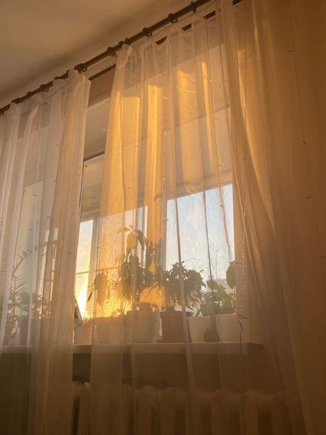 Asthetic Curtains For Room, Mesh Curtains Bedroom Aesthetic, Clear Curtains Bedroom, Cute Curtains For Bedroom, Aesthetic Sheer Curtains, Wispy Curtains Bedroom, Window Aesthetic Decor, Window Curtains Bedroom Aesthetic, Cute Window Curtains