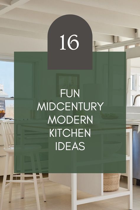 Explore these 16 awesome midcentury modern kitchen accents that are bound to inspire your next renovation project! From stunning butcher blocks to impeccable frame kitchen consoles, you'll discover unique decor elements that capture the essence of midcentury style. Spice up your cooking space with trendy colors, streamlined forms, and those fabulous retro vibes! Make the most of your kitchen design with these playful yet stylish ideas that seamlessly blend functionality and allure. Your dream kitchen awaits! Midcentury Kitchen Ideas, Mid Century Modern Backsplash, Mid Century Modern Kitchen Renovation, Mid Century Modern Kitchen Cabinets, 1970 Kitchen, Modern Tile Backsplash, Modern Kitchen Pictures, Midcentury Modern Kitchen, Unique Utensils