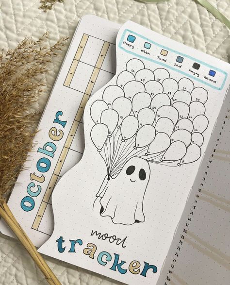 Own Journal Ideas, Journal Ideas Mood, Journal Ideas Mood Tracker, Make Your Own Journal, Journal Mood Tracker Ideas, Bullet Journal Halloween, Mood Tracker Ideas, Bullet Journal Mood Tracker, Journal Mood Tracker