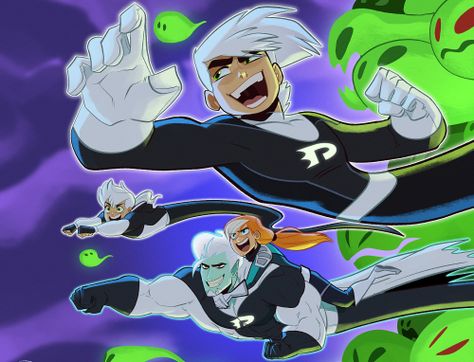 Danny Phantom Funny, Dan Phantom, Phantom Comics, 2000s Cartoons, Ghost Boy, Phantom 3, Danny Phantom, Cartoon Crossovers, Stardew Valley