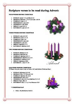 A series of appropriate scripture readings to be read during Advent leading up to Christmas. Great way to start the school day. Sunday School Advent, Advent Catholic, Advent Scripture, Advent Prayers, Advent Wreath Candles, Advent Crafts, Christmas Advent Wreath, Christmas Scripture, Advent For Kids