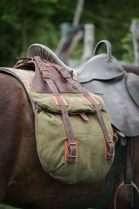 custom saddlebags Pack Saddle, Saddle Bags Horse, Equestrian Helmet, Horse Equipment, Horse Gear, Horse Accessories, Equestrian Boots, Leather And Canvas, Horse Blankets