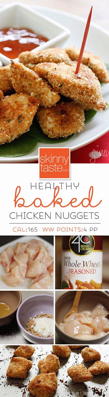 Healthy Baked Chicken Nuggets – an easy chicken recipe your whole family will love! Easy Chicken Recipe, Baked Chicken Nuggets, Healthy Baked Chicken, Diy Easy Recipes, Breakfast Low Carb, Healthy Baked, Skinnytaste Recipes, Chicken Nugget, Skinny Taste Recipes