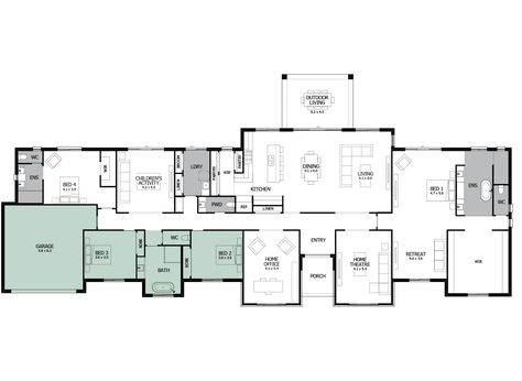 Barrington Acreage House Design | MOJO Homes Mojo Homes, Acreage Living, Range Tile, Shower Recess, Tile Splashback, Plan Layout, Cathedral Windows, Floor Plan Layout, Hot Water System