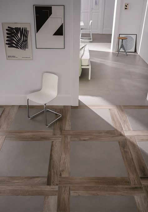 Porcelain stoneware wall/floor #tiles BLOCK by MARAZZI #fireplace @marazzitile Design Del Prodotto, Wooden Floor, Ceramic Floor, Floor Patterns, Wall And Floor Tiles, Kitchen Tiles, Floor Design, Tile Design, Kitchen Flooring