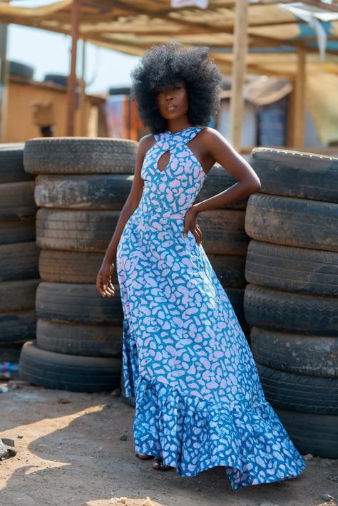 Sika Online, Batik Skirt, Ankara Dress Designs, Mimi Dress, Orange Maxi Dress, Deep V Dress, Best Summer Dresses, Dress African, Tie Skirt