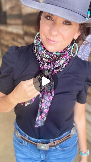 How To Tie Wild Rags, Wild Rags, Scarf Outfit, Square Knot, Wild Rag, Scarf Tying, Western Style, Silk Scarf, Western Fashion