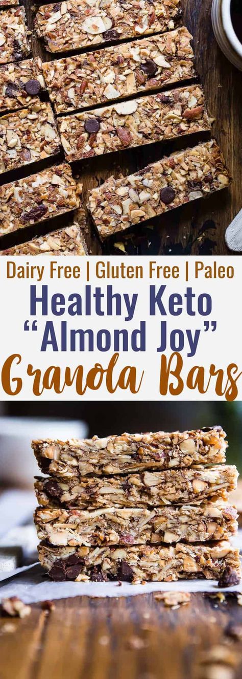 EASY, healthy Sugar Free Keto Low Carb Granola Bars have only 7 ingredients and tastes like an Almond Joy! Kids and adults will LOVE them! | #Foodfaithfitness | #Keto #Glutenfree #Paleo #Dairyfree #Sugarfree Keto Almond Joy, Low Carb Granola Bars, Granola Bars Recipe, Thm Breakfast, Low Carb Granola, Keto Appetizers, Keto Healthy, Keto Granola, Keto Bars