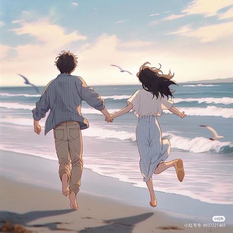 Falling In Love Painting, Canvas Art Painting Abstract, Arte Peculiar, Anime Vs Cartoon, Beach Illustration, Cute Couple Drawings, Couple Illustration, Cute Couple Cartoon, Love Illustration