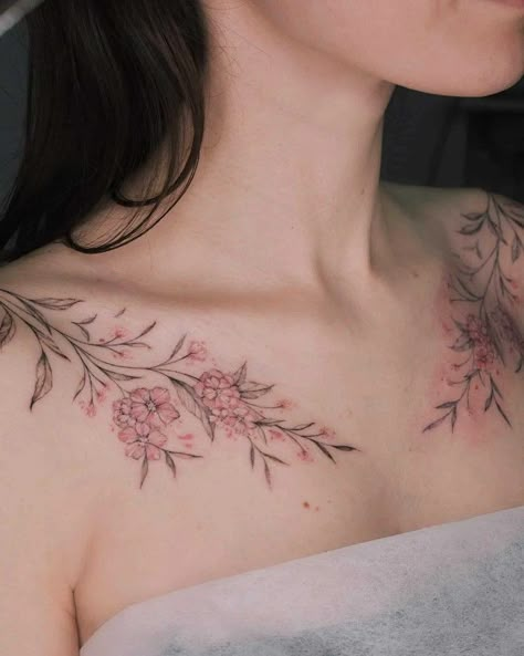 Cherry Blossom Tree Tattoo, Cool Nature Tattoos, Blossom Tree Tattoo, Colour Tattoo For Women, Body Tattoo Design, Mother Nature Tattoos, Small Girly Tattoos, Cool Nature, Clever Tattoos