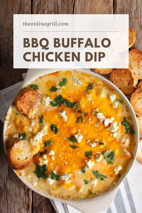 Smoked Buffalo Chicken, Easy Barbecue Recipes, Barbecue Party Food, Healthy Buffalo Chicken Dip, Buffalo Chicken Dip Easy, Chicken Dip Recipe, Buffalo Chicken Dip Recipe, Healthy Buffalo Chicken, Chicken Dip