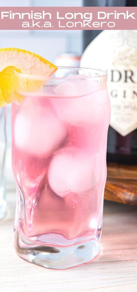 Cheap Liquor, Gin And Soda, Grapefruit Soda, Hendricks Gin, Gin Cocktail, Long Drink, Cocktail Drinks Recipes, Dry Gin, Gin Cocktails