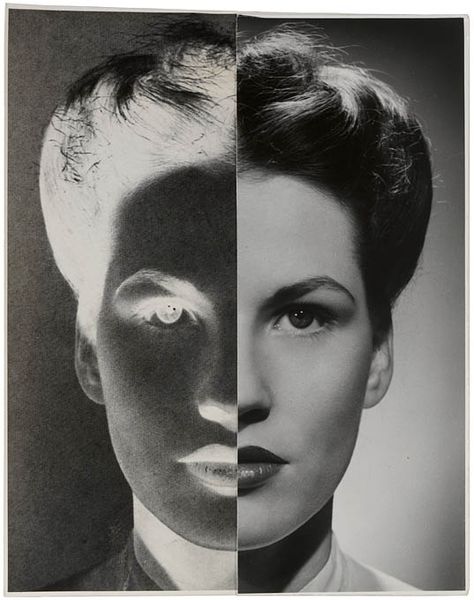 Two faces in one, half of which is negative. Does this mean the non negative side is positive? Alan Davies, Double Image, Photo Negative, Get Glam, Conceptual Photography, Photoshoot Themes, Man Ray, Glitch Art, Female Photographers