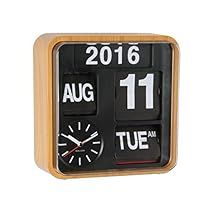 Mechanical Wall Clock, Flip Calendar, Office Clock, Classic Clocks, Black Clocks, Retro Wall Clock, Quirky Decor, Bamboo Wall, Retro Gifts