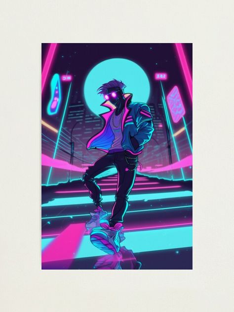 Synthwave Art 80s Style, 80s Cyberpunk, Synthwave Fashion, Synthwave Art, Neon Noir, Cool Guy, Futuristic Style, Retro Futuristic, Artist Style