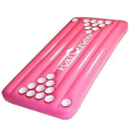 Floating Pool Beer Pong Table, Pink - Walmart.com Pool Beer Pong, Floating Beer Pong Table, College Drinks, Pool Party Games, Float Trip, Beer Pong Tables, Pool Games, Pong Table, Bachelorette Party Games