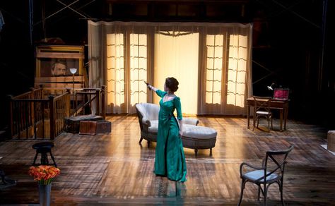 A Review of ‘Hedda Gabler’ at Hartford Stage - NYTimes.com Hedda Gabler Set Design, Carrie The Musical, Theatre Fashion, Hedda Gabler, Stage Ideas, Glass Menagerie, Theatre Stage, Solange Knowles, Set Designs