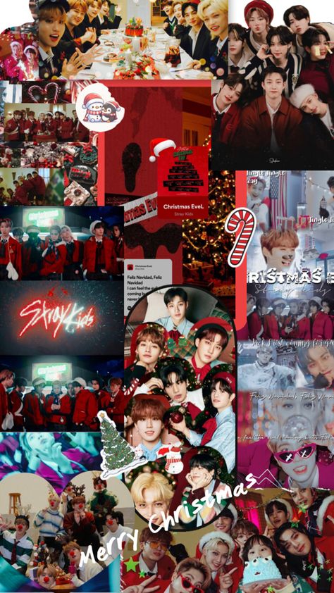 Stray kids Stray Kids Christmas, Kids Groups, Christmas Love, Kids Wallpaper, Crazy Kids, Kpop Aesthetic, Christmas Wallpaper, Christmas Eve, Kids Christmas