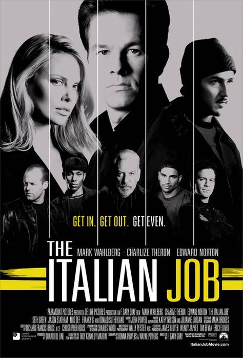 One of my favorite movies Italian Job, Job Poster, Donald Sutherland, Movies Worth Watching, Septième Art, I Love Cinema, See Movie, Mark Wahlberg, Cinema Posters