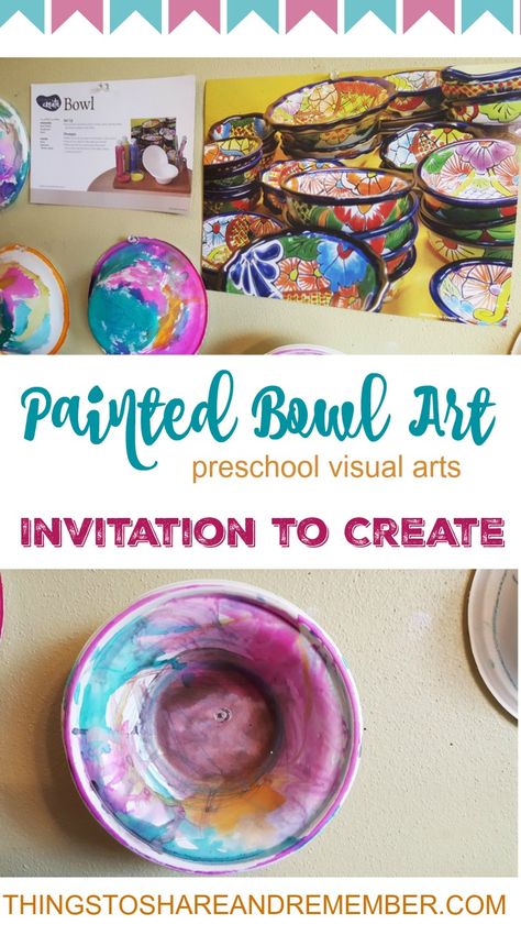 Animals Art Preschool, Process Art Preschool, Baby Animals Art, Invitation To Create, Painted Bowls, Animals Preschool, Art Preschool, Baby Animal Art, Painted Bowl