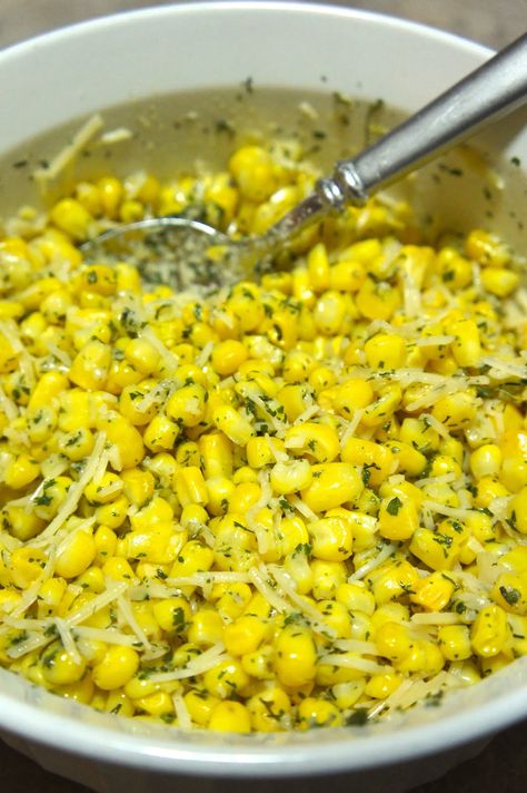 Garlic Parmesan Corn Recipe, Parmesan Ranch Corn, Smashed Carrots With Parmesan And Ranch, Parmesan Zucchini Corn, Ranch Corn, Parmesan Corn, Parmesan Ranch, Corn Side, Bbq Sides