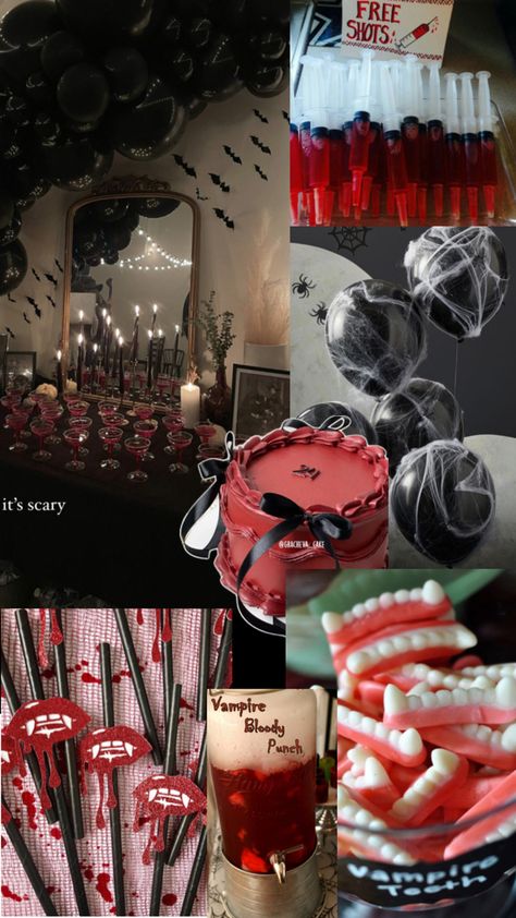 Red Party Themes, Vampire Halloween Party, Twilight Party, Vampire Party, 18th Birthday Party Themes, Horror Party, Halloween Party Dinner, Halloween House Party, Halloween Party Outfits