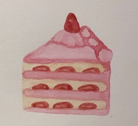 Melanie Martinez Watercolor, Melanie Martinez Painting Ideas, Aesthetic Strawberry Shortcake, Strawberry Shortcake Melanie Martinez, K 12 Aesthetic, Strawberry Shortcake Aesthetic, Drawing Strawberry, Shortcake Aesthetic, Melanie Martinez Aesthetic