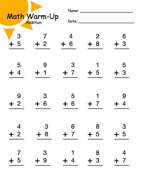 Math Learning Warm-Up Worksheet for Elementary Students. Use this quick, interactive mathematics worksheet for elementary students. Assign as homework for more learning or use in the classroom for an easy warmup. Digital download for reusability! Easy Math Worksheets, Math Fractions Worksheets, Printable Multiplication Worksheets, Kindergarten Math Worksheets Addition, Christmas Math Activities, Homework Worksheets, Maths Paper, Kindergarten Reading Activities, Math Sheets