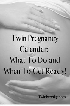 Twin Pregnancy Calendar: What To Do and When To Get Ready! Twins Announcement, Breastfeeding Twins, Pregnancy Timeline, Twin Pregnancy Announcement, Pregnancy Calendar, Raising Twins, Expecting Twins, Baby Facts, Pregnancy Quotes