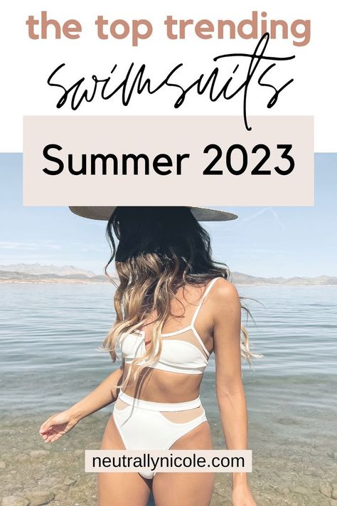 Summer 2023 is almost here, and what better way to get ready than to check out the hottest trends in women's swimwear this season? From high-cut bikini bottoms to patterned one-pieces, there's something out there to suit everyone's style and fit every body type. Get a jump on the hottest trends of the season with our roundup of trendy women's swimwear for summer 2023. Trendy Bikinis Summer 2023, 2023 Swimsuits For Women, Beach Outfits 2023 Fashion Trends, Trendy Swimwear 2023, Swim 2023 Trends, Summer 2023 Trends Bikinis, Swimsuit Trend 2024, 2023 Bathing Suit Trends, 2024 Swim Trends