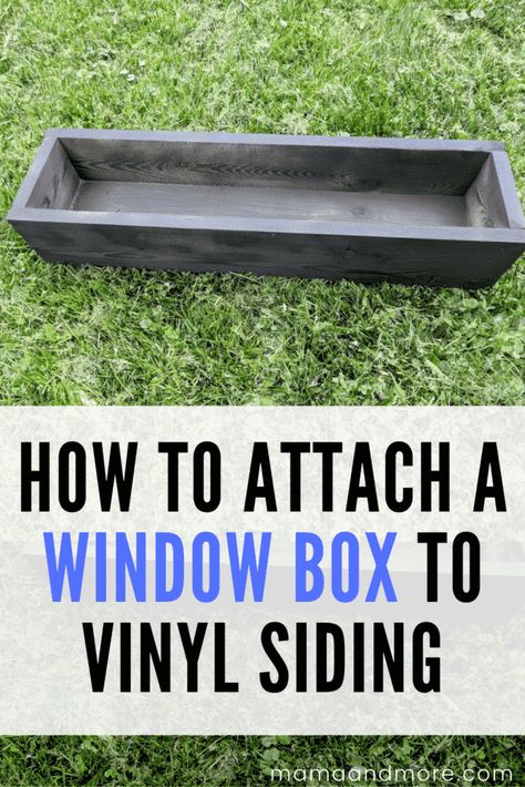 Everything you need to know about attaching a window box to vinyl siding! Check out the tools and instructions to make it easy. Window Boxes On Vinyl Siding, Window Boxes Ideas, Wood Window Boxes, Cedar Window Boxes, Diy Flower Boxes, Boxes Ideas, Box Window, Window Box Flowers, Window Planters