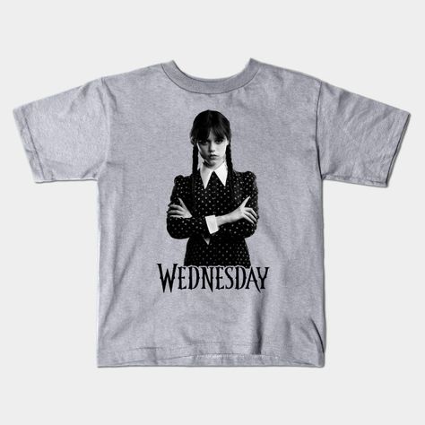 Wednesday - Wednesday Addams - Kids T-Shirt | TeePublic Kids Tshirt, Wednesday Addams, Kids T Shirts, Kids Tshirts, Onesies, Baby Onesies, Shirt Designs, For Kids, Tshirt Designs