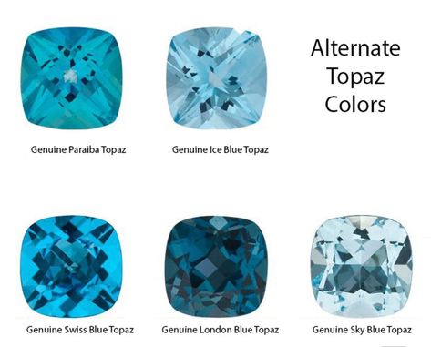 The various colors of Blue Topaz. December’s birthstone. #bluetopaz #birthstone #december #shadesofblue Colorful Stone Ring, Shiny Bracelets, Black Pinterest, Half Bezel, Diamond Bracelet Design, Blue Topaz Engagement Ring, Blue Topaz Jewelry, Jewelry Staples, Antique Engagement Ring